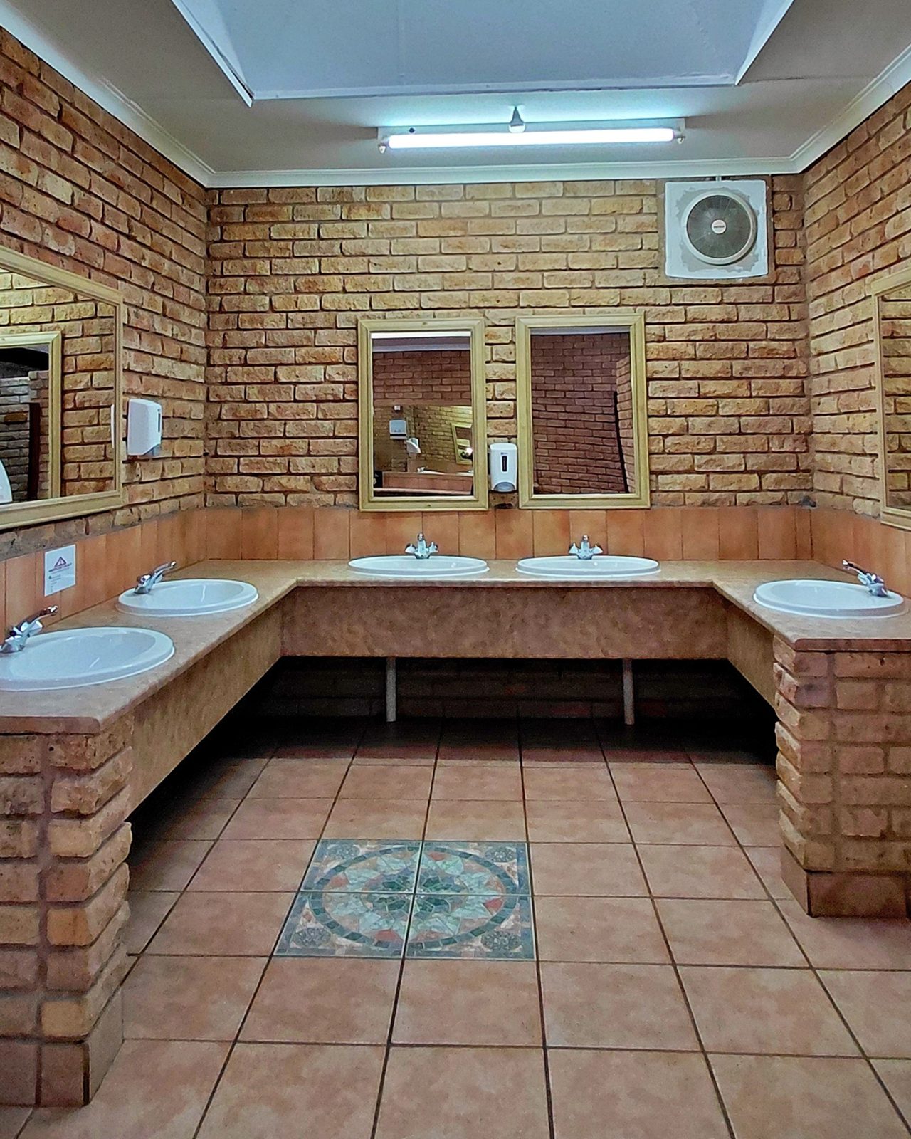 Second view of the modern shared bathroom facilities